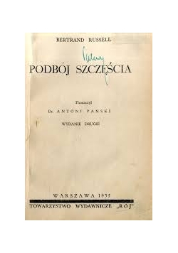 Podbój szczęścia, 1935r.