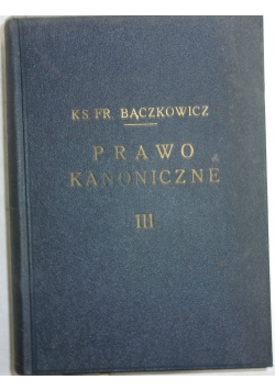 Prawo kanoniczne III