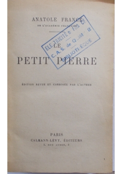 Le petit Pierre, 1918 r.