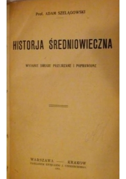 Historja Średniowieczna, 1921r.