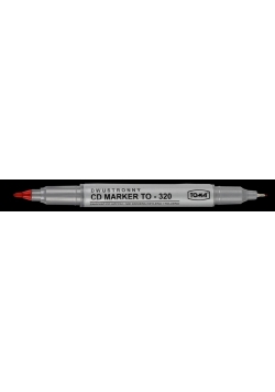 Marker do CD dwustronny czerwony (25szt) TOMA