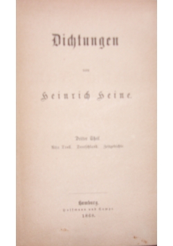 Dichtungen. Dritter Theil, 1868 r.