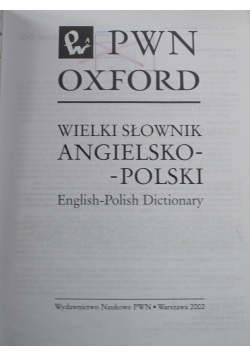 Wielki słownik angielsko polski