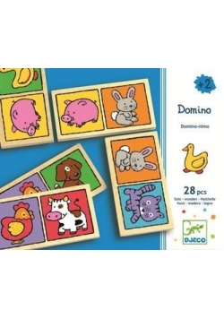 Gra drewniana domino - Kolorowe zwierzaki