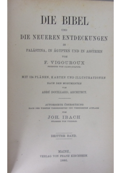 Die Bibel die neueren Entdeckungen. 1886r.