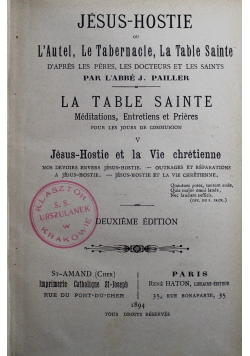 La Table Sainte 1894 r.