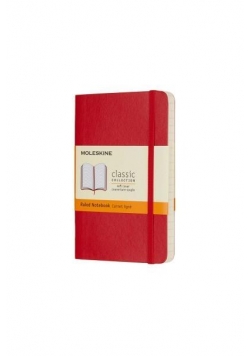 Notes Classic 9x14 linia - czerwony MOLESKINE