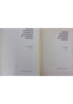 Oxford Advanced Learners Dictionary of Current English, t.I-II