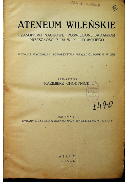 Ateneum Wileńskie Rocznik X 1925 r