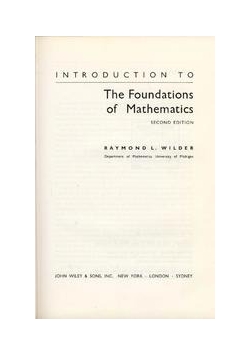 Introduction to the Foundations of Mathematics