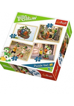 Puzzle 4w1 Przygody Treflików TREFL