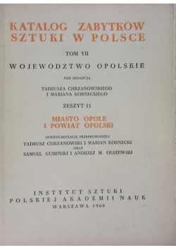 Katalog Zabytków Sztuki w Polsce Tom VII,zeszyt 11