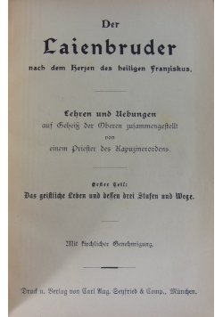 Der Laienbruder, 1905r.