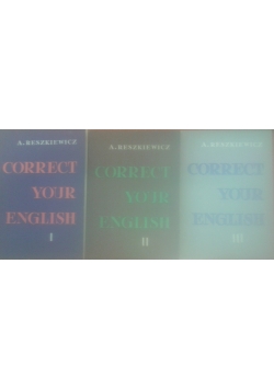 Correct Your English, Część I - III