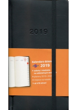 Kalendarz 2019 książkowy dzienny Lux czarny