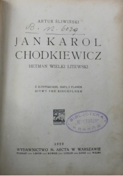 Jan Karol Chodkiewicz 1922 r.