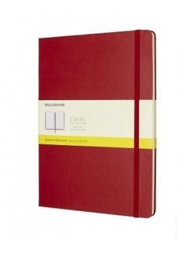 Notes Classic 19x25 tw. kratka - czerwony MOLESKIN