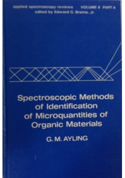 Spectroscopic methods of identification of microquantities of organic materials