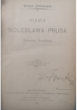 Pisma Bolesława Prusa Tom IV, 1897 r.