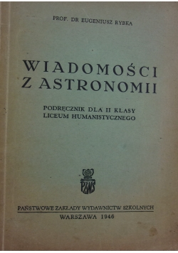 Wiadomości z astronomii, 1946 r.