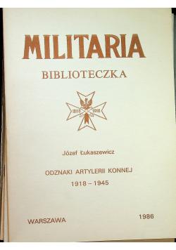 Militaria Biblioteczka Odznaki artylerii konnej