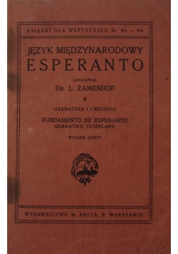 Język międzynarodowy Esperanto, 1930r.