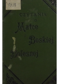 Czytania o Matce Boskiej bolesnej, 1898r.