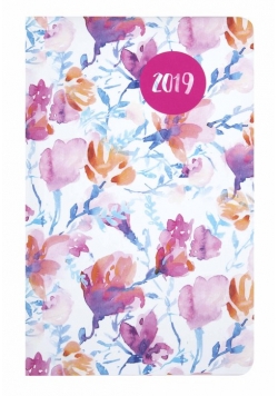 Kalendarz kieszonkowy DI2 2019 Kwiaty akwarela