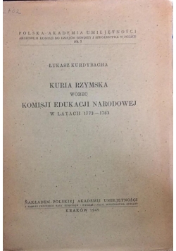 Kuria Rzymska wobec Komisji Edukacji Narodowej, 1949 r.