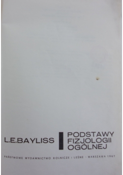 Podstawy fizjologii ogólnej