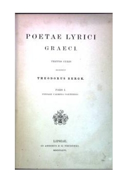 Poetae Lyrici Graeci, 1867r.