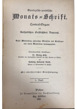 Theologisch praktische monats schrift, 1898 r.