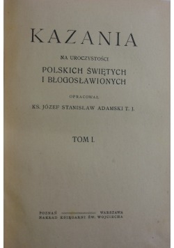 Kazania na uroczystości polskich świętych i błogosławionych, 1919r