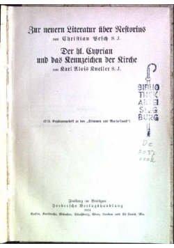 Zur neuern Literatur uber Restorius, 1914 r.