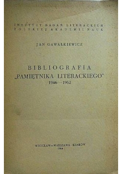Bibliografia "Pamiętnika Literackiego " 1946-1962