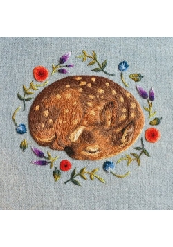 Karnet kwadrat z kopertą Sleeping Fawn