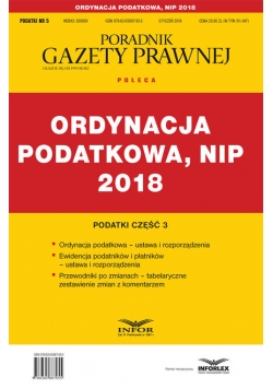 Ordynacja Podatkowa NIP 2018 Podatki Część 3
