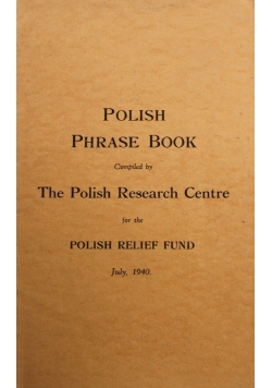 Polish Phrase Book 1940 r.