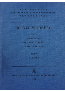 Orationes de Lege Agraria Oratio C.Rabirio