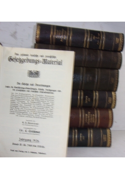 Gesestzgebungs - material  - zestaw 7 książek