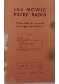 Jak mówić przez radio ,1943 r.