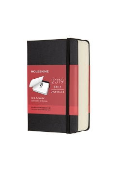 Kalendarz 2019 dzienny Moleskine 12M na biurko, twarda oprawa, czarny