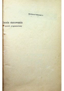 Teoria sterowania