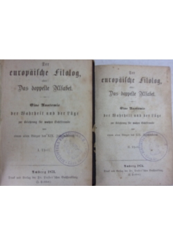 Der europaische Filolog , Tom I-II, ok.1874r.