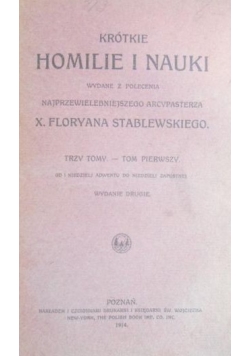 Krótkie homilie i nauki, 1914 r.