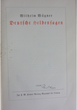 Deutsche Heldensagen,1934r.