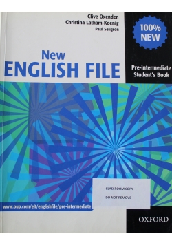 New English File Pre intermediate Students Book