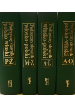 Podręczny słownik polsko-włoski, włosko-polski, Tom I-IV, komplet