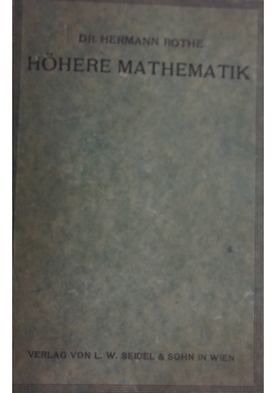 Hohere Mathematik, 1921 r.