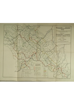 Bieszczady i Gorgany .Mapa Znakowanych Szlaków Turystycznych ,1933 r.